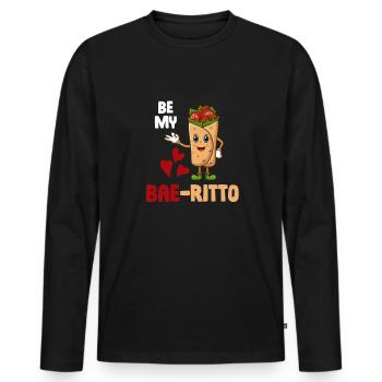 Be My Bae-ritto Burrito Mexikanische Margarita - Männer Premium Bio Langarmshirt - Schwarz - Vorne - Nico (187cm)