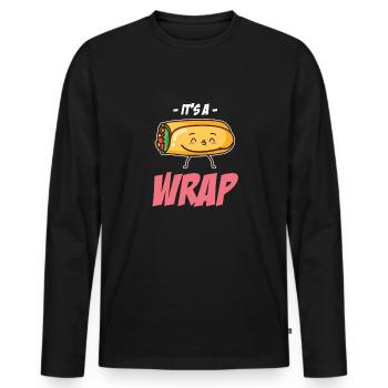 C’est un wrap Burrito jeux de mots mexicains - T-shirt manches longues Premium bio Homme - noir - Devant - Nico (187cm)