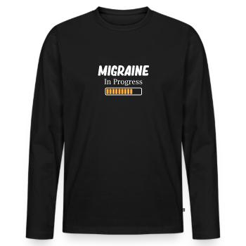 Migraine en cours Trouble de la maladie amusante - T-shirt manches longues Premium bio Homme - noir - Devant - Nico (187cm)
