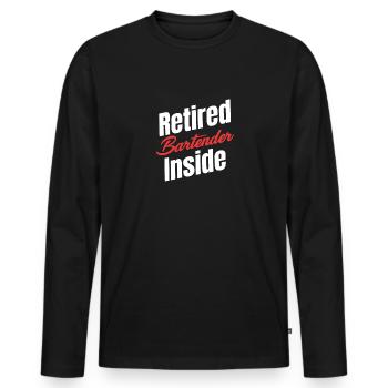 Barkeeper Im Ruhestand Barkeeper Kellner - Männer Premium Bio Langarmshirt - Schwarz - Vorne - Nico (187cm)