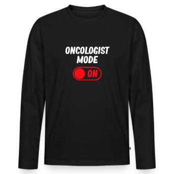 Onkologen-modus Auf Lustiges - Männer Premium Bio Langarmshirt - Schwarz - Vorne - Nico (187cm)