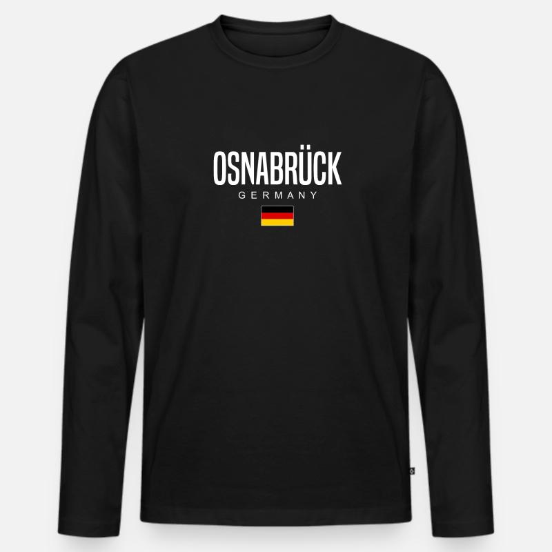 Osnabrück - Männer Premium Bio Langarmshirt - Schwarz