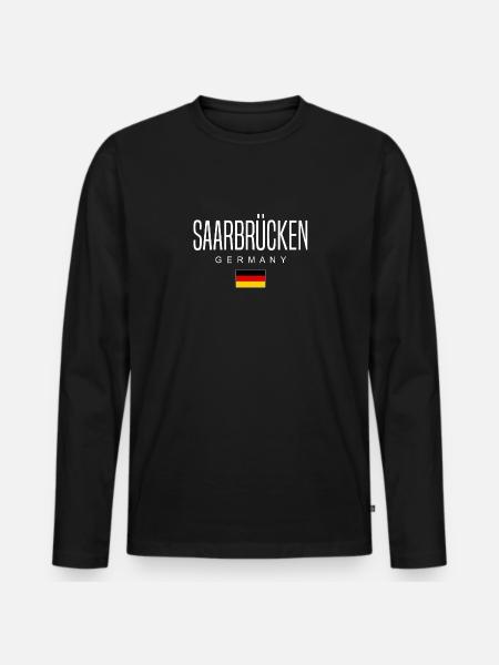 Sarrebruck - T-shirt manches longues Premium bio Homme - noir