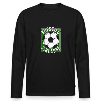 Avancement 2e année de la rentrée scolaire - T-shirt manches longues Premium bio Homme - noir - Devant - Nico (187cm)