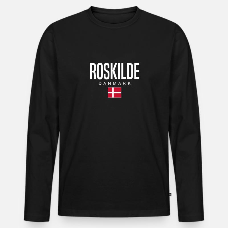 Roskilde Dänemark - Männer Premium Bio Langarmshirt - Schwarz