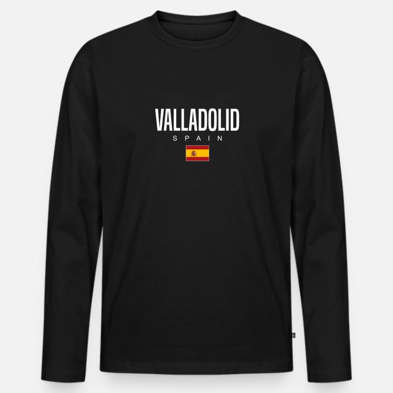 Valladolid Spanien - Männer Premium Bio Langarmshirt - Schwarz