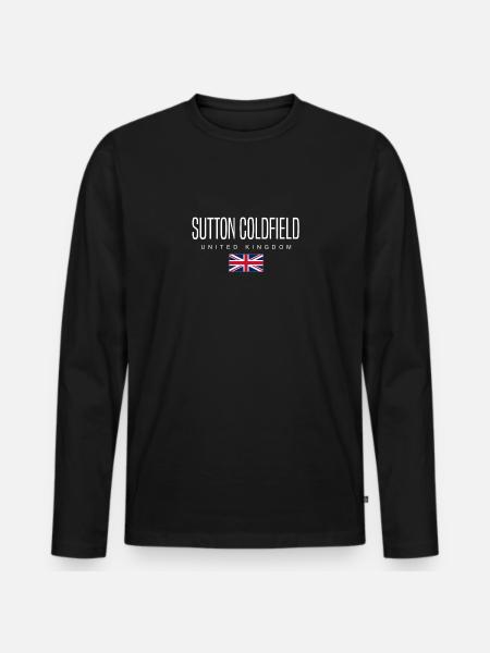 Suttoncoldfield England Großbritannien - Männer Premium Bio Langarmshirt - Schwarz