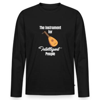 The tool for intelligent people - Men's Premium Organic Long Sleeve Shirt - black - Front - Nico (187cm)