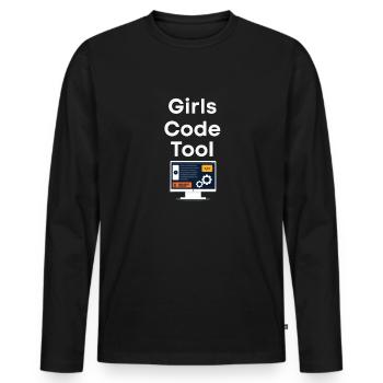 Les programmatrices de programmes pour filles aussi - T-shirt manches longues Premium bio Homme - noir - Devant - Nico (187cm)