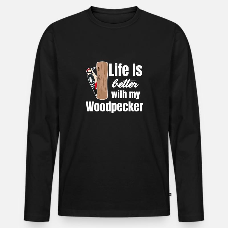 Das Leben Ist Besser Mit Meiner - Männer Premium Bio Langarmshirt - Schwarz