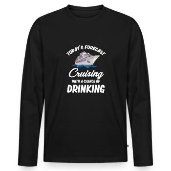 Die Heutige Prognose Kreuzfahrt Mit Der Chance, - Männer Premium Bio Langarmshirt - Schwarz - Vorne - Nico (187cm)