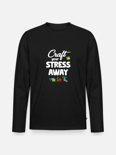 Make your stress-free ceramics - Men's Premium Organic Long Sleeve Shirt - black