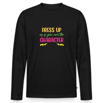 Verkleide Dich, Als Wärst Du Das Cosplayer-kostüm - Männer Premium Bio Langarmshirt - Schwarz - Vorne - Nico (187cm)