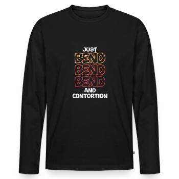 Il suffit de plier et de tordre - T-shirt manches longues Premium bio Homme - noir - Devant - Nico (187cm)