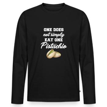 On ne se contente pas de manger - T-shirt manches longues Premium bio Homme - noir - Devant - Nico (187cm)