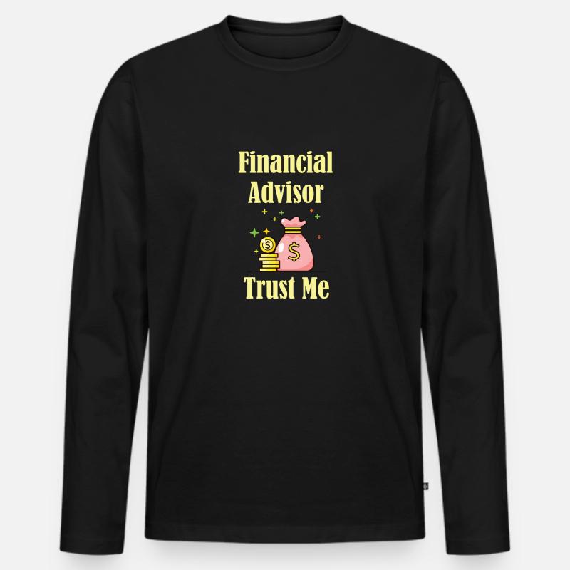 Finanzberater Trust Me Buchhalter Steuersaison - Männer Premium Bio Langarmshirt - Schwarz