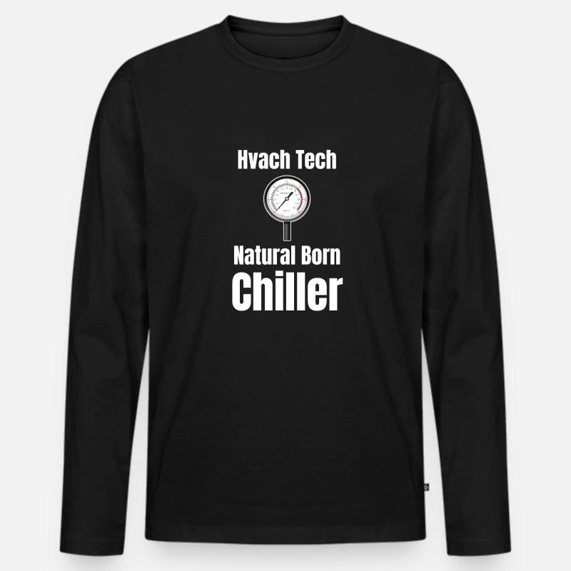 Hvac Tech Technician - Männer Premium Bio Langarmshirt - Schwarz
