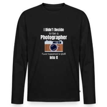 I didn't choose to - Men's Premium Organic Long Sleeve Shirt - black - Front - Nico (187cm)