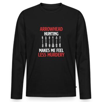 Hamster à pointe de flèche sans vergogne, le - T-shirt manches longues Premium bio Homme - noir - Devant - Nico (187cm)