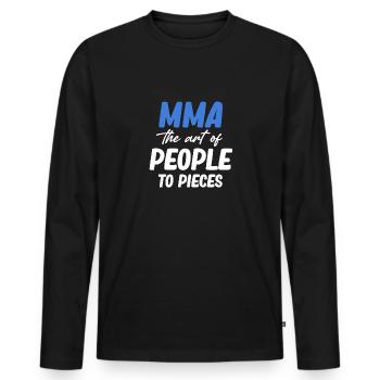 mma the art of tearing people to pieces - Men's Premium Organic Long Sleeve Shirt - black - Front - Nico (187cm)
