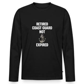 Pensionierte Küstenwache, Noch Nicht Im - Männer Premium Bio Langarmshirt - Schwarz - Vorne - Nico (187cm)
