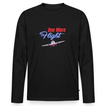 Un autre agent de bord Flight Attendant Voyage en avion - T-shirt manches longues Premium bio Homme - noir - Devant - Nico (187cm)