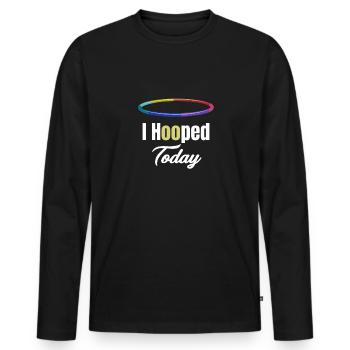 I made a hoop today. Hooping - Men's Premium Organic Long Sleeve Shirt - black - Front - Nico (187cm)