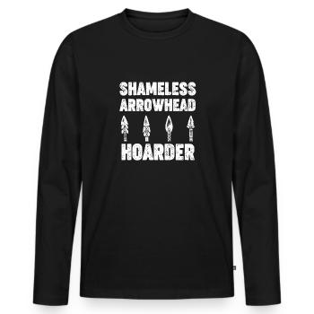 Hamster à tête de flèche sans vergogne, le - T-shirt manches longues Premium bio Homme - noir - Devant - Nico (187cm)