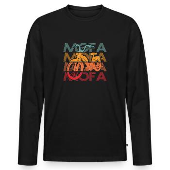 Cyclomoteur Cyclomoteur Conducteur cyclomoteur Cyclomoteur Conducteur cyclomoteur - T-shirt manches longues Premium bio Homme - noir - Devant - Nico (187cm)