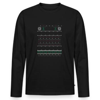 Laid de Noël Pull - T-shirt manches longues Premium bio Homme - noir - Devant - Nico (187cm)