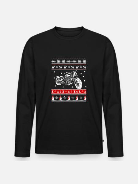 Chopper and Christmas - Men's Premium Organic Long Sleeve Shirt - black