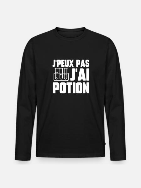 J’peux pas j’ai potion - T-shirt manches longues Premium bio Homme - noir