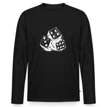 Mourir - T-shirt manches longues Premium bio Homme - noir - Devant - Nico (187cm)