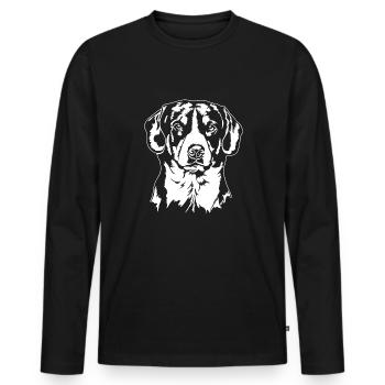 Entlebucher Mountain Dog Portrait Chiens Wilsigns - T-shirt manches longues Premium bio Homme - noir - Devant - Nico (187cm)