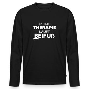 Hund Beifuß TMFA Hundebesitzer Hundeerziehung - Männer Premium Bio Langarmshirt - Schwarz - Vorne - Nico (187cm)