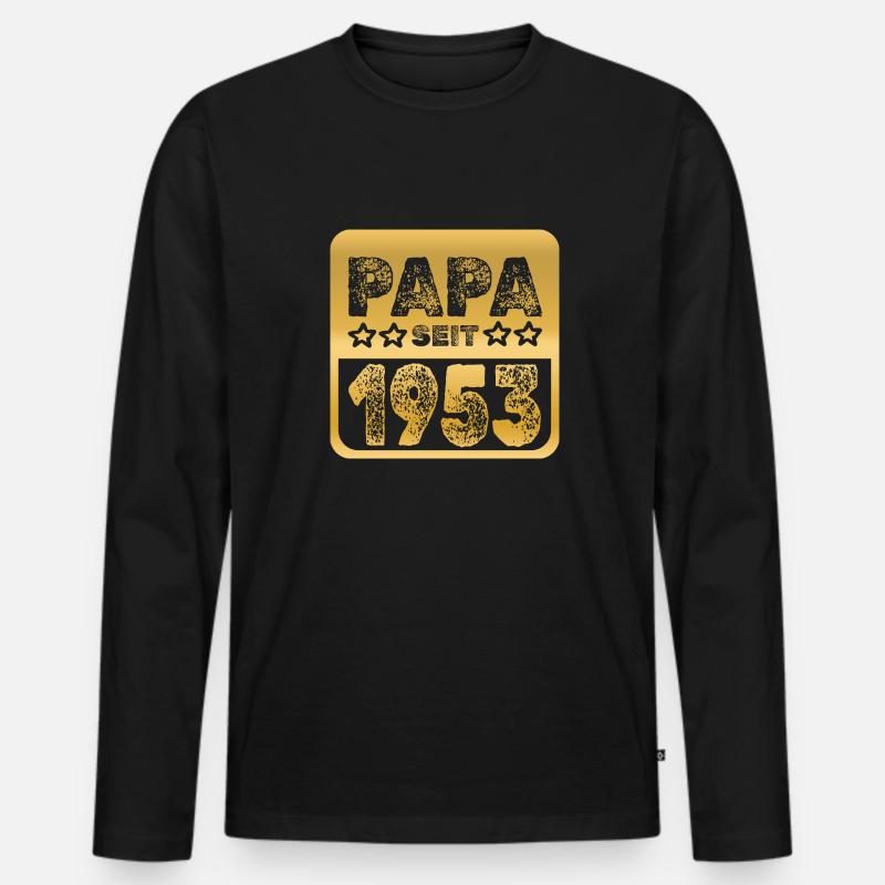 1953 1953 - Männer Premium Bio Langarmshirt - Schwarz