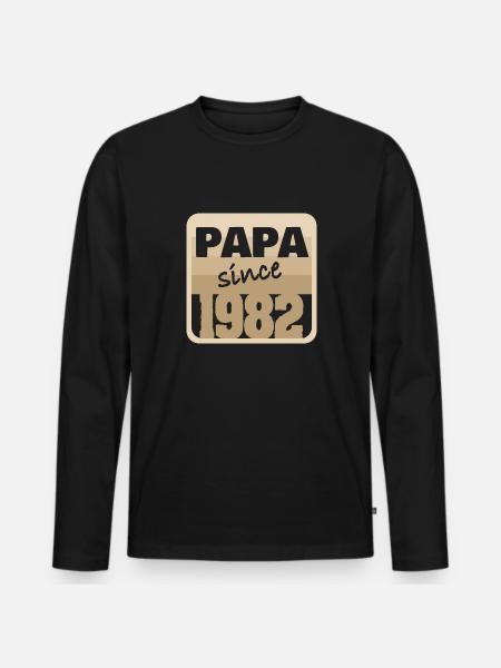 Handcart 1982 - Men's Premium Organic Long Sleeve Shirt - black