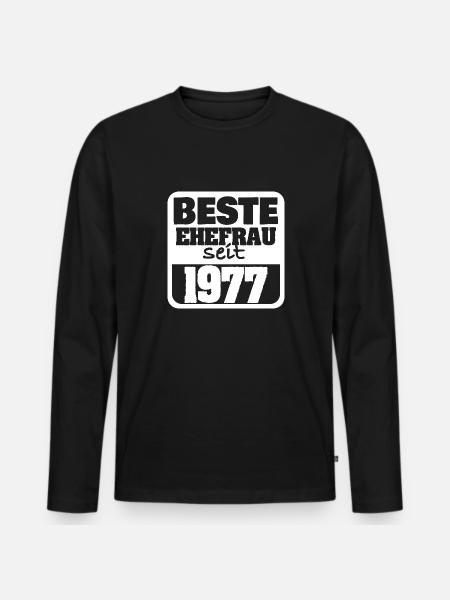 Woman 1977 - Men's Premium Organic Long Sleeve Shirt - black