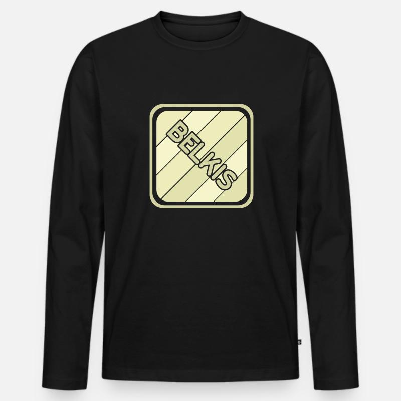 Belkis als Mädchenname - Männer Premium Bio Langarmshirt - Schwarz
