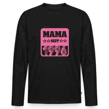 1996 - Men's Premium Organic Long Sleeve Shirt - black - Front - Nico (187cm)