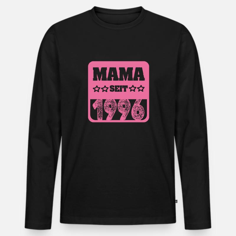 1996 - Männer Premium Bio Langarmshirt - Schwarz