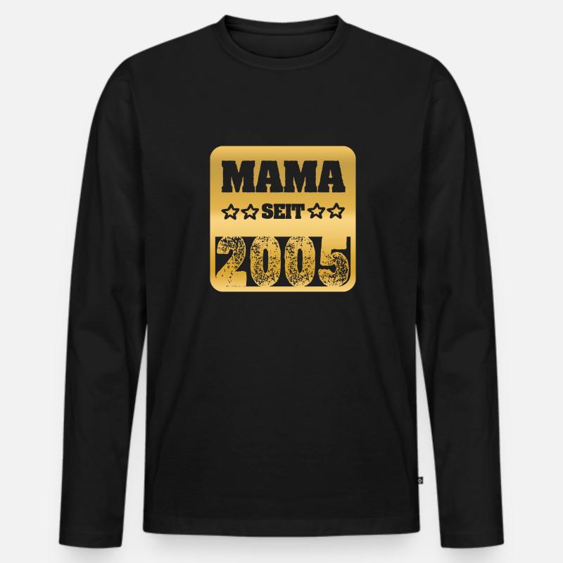 Mutter 2005 - Männer Premium Bio Langarmshirt - Schwarz