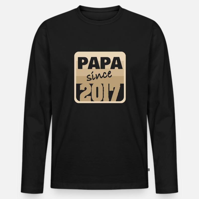 2017 - Männer Premium Bio Langarmshirt - Schwarz