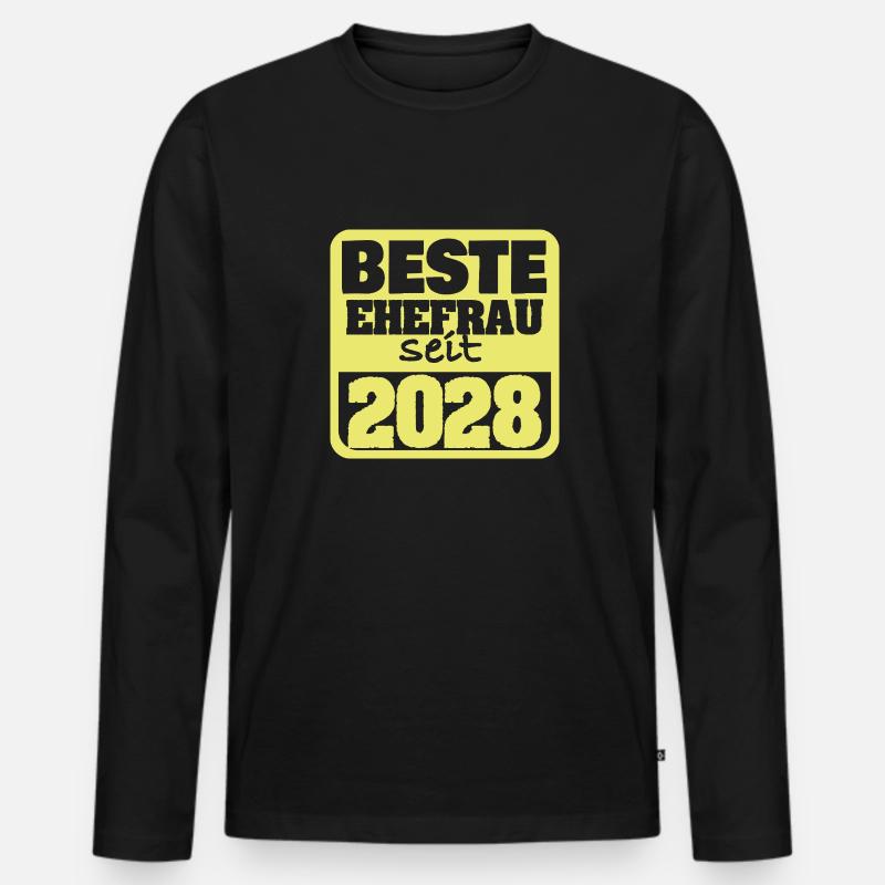 Ehe 2028 - Männer Premium Bio Langarmshirt - Schwarz