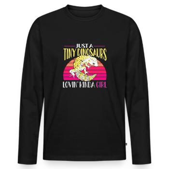 Leopardgecko Eidechse Reptilien Herpetologe - Männer Premium Bio Langarmshirt - Schwarz - Vorne - Nico (187cm)