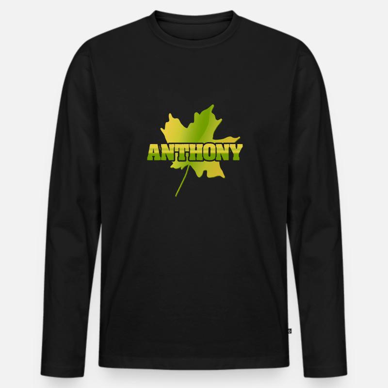 Herbst Anthony - Männer Premium Bio Langarmshirt - Schwarz