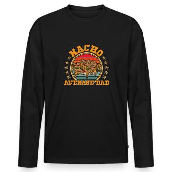 Mexico Jalapenos Nachos Cheese Mexican cuisine - Männer Premium Bio Langarmshirt - Schwarz - Vorne - Nico (187cm)