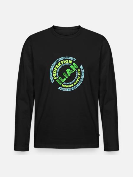 Perfektion Ilian - Männer Premium Bio Langarmshirt - Schwarz