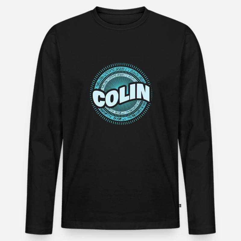 Colin als Geschenkidee - Männer Premium Bio Langarmshirt - Schwarz