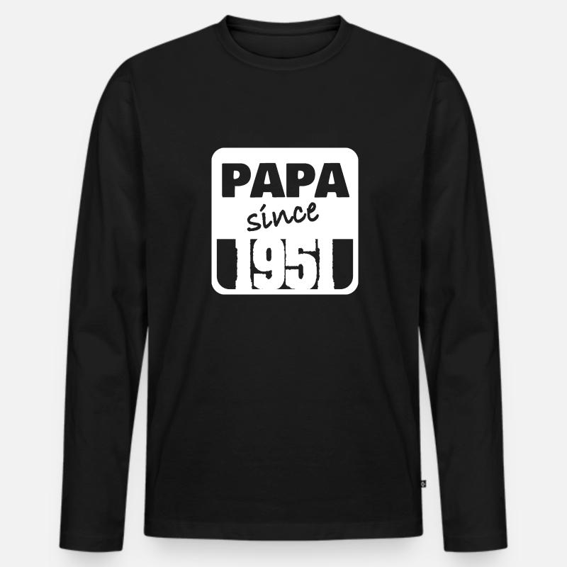 1951 - Männer Premium Bio Langarmshirt - Schwarz